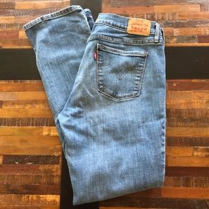 Levi’s 505 straight light blue jeans
